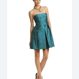 Nanette Lepore Strapless Teal Dress